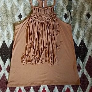 Racer back braided strap top